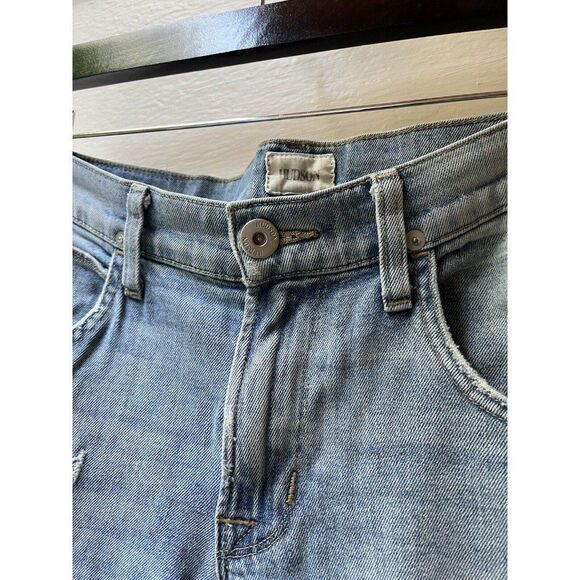 Hudson Mens Shorts size 32 Byron Light Wash Distressed Cut Off Stretch Summer - Picture 5 of 8